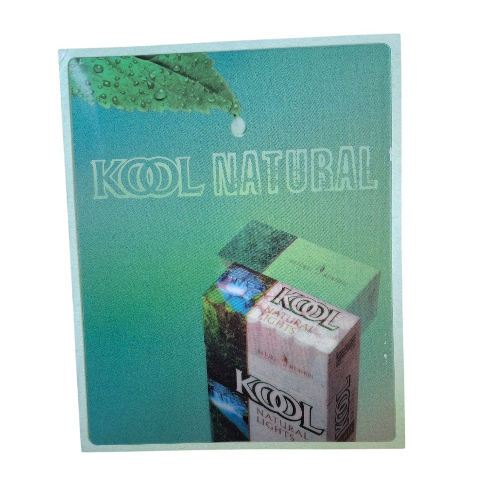 Vintage Kool Natural Lights Cigarette 3D Lenticular Motion‎ Sign Advertisement